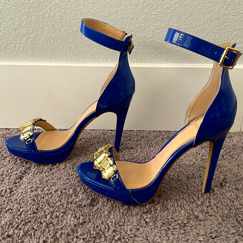 Royal Blue Stilettos w/ Bling